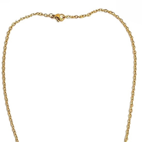 Handmade Wire Wrapped Agate and Dark Wood Stainless Steel Chain Necklace - Picture 5 of 5